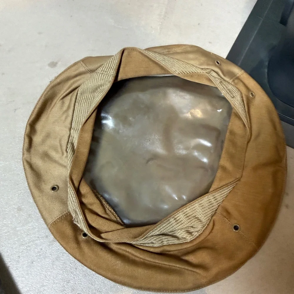 Vintage 1948 beret Military Service Cover Khaki Twill Hat 7 1/8 40s ww2